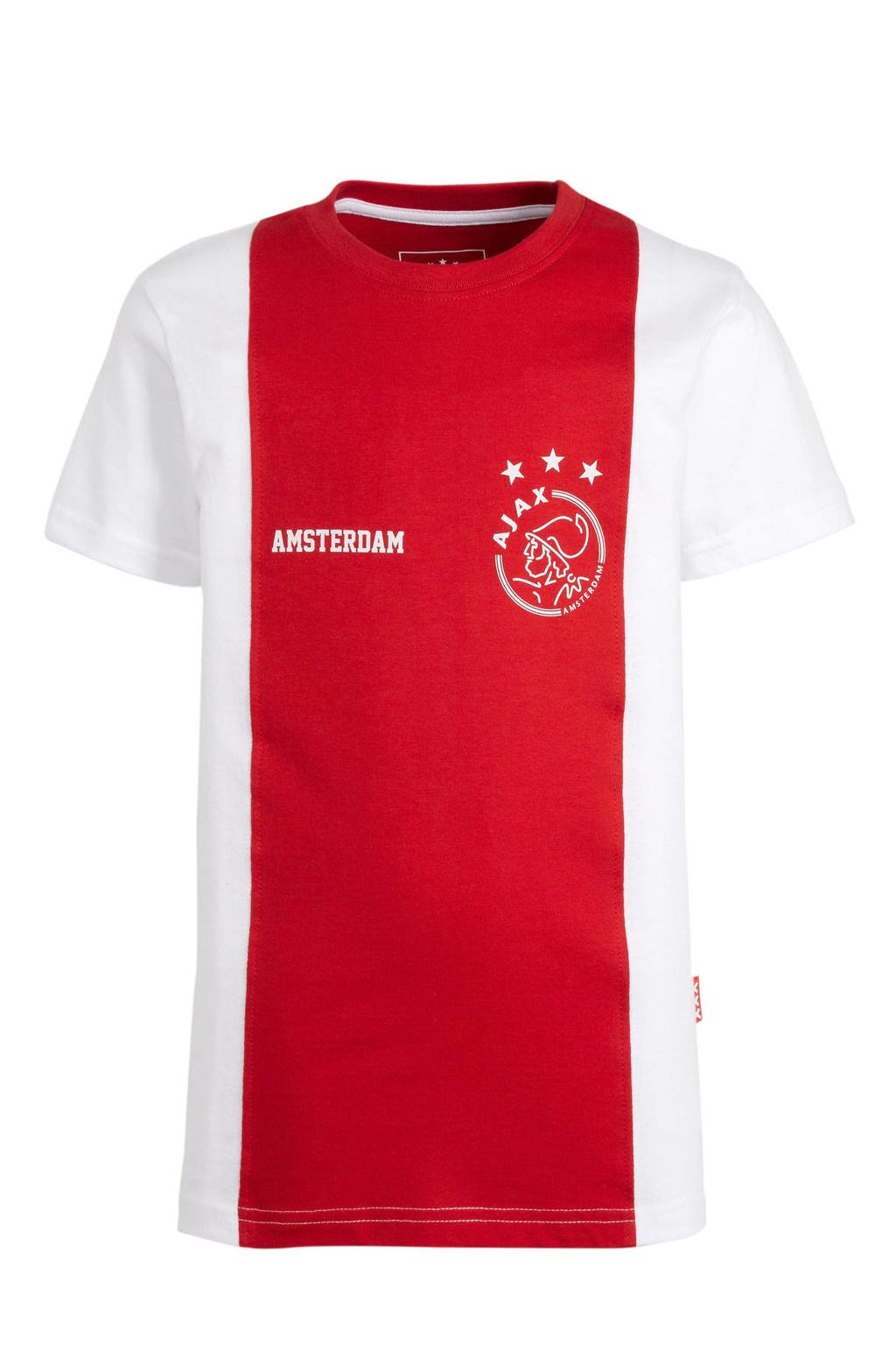 Ajax unisex Ajax T-shirt logo Amsterdam rood/wit