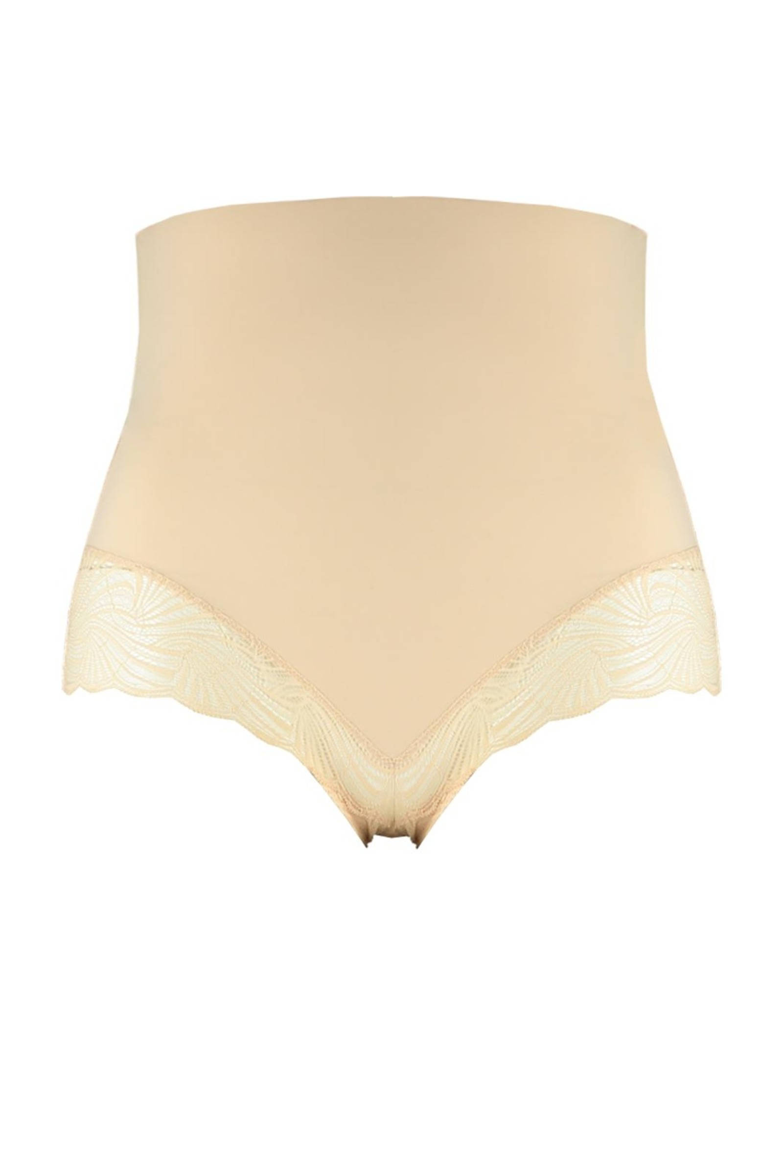 MS Mode corrigerende slip met kant lichtbeige