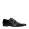 Manfield leren gespschoenen zwart