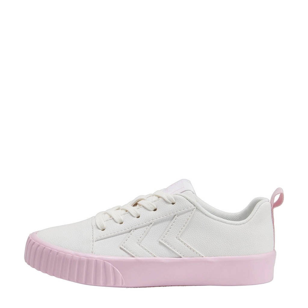 hummel Base Court Classic Jr sneakers wit/lila, Wit/lila