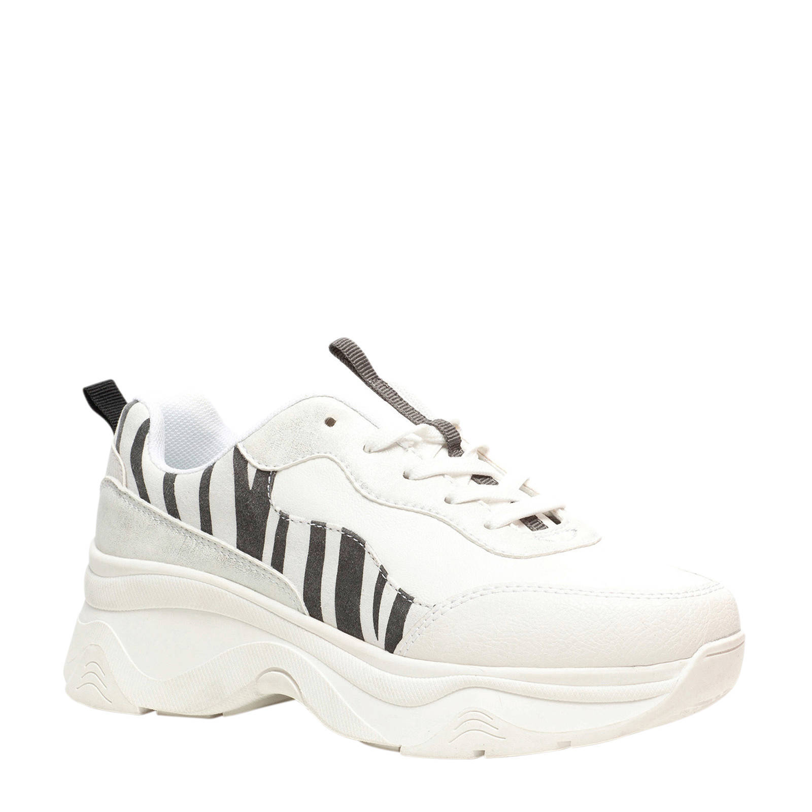 Scapino Blue Box dad sneakers wit/zebraprint | wehkamp