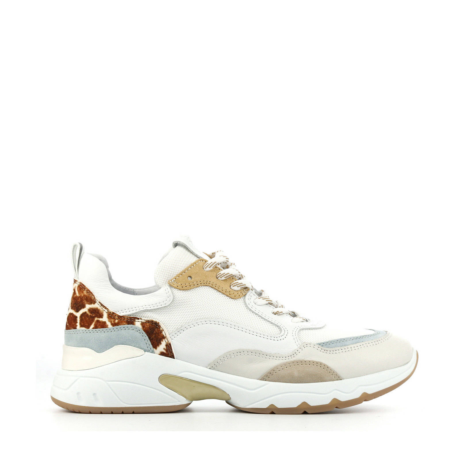 Via Vai 5408055 leren chunky sneakers wit/multi | wehkamp