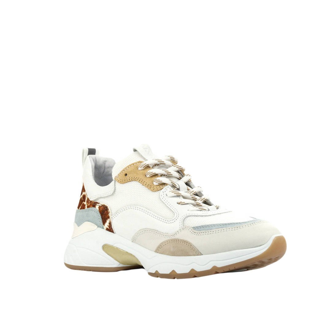 Via Vai 5408055 leren chunky sneakers wit/multi, Wit/multi