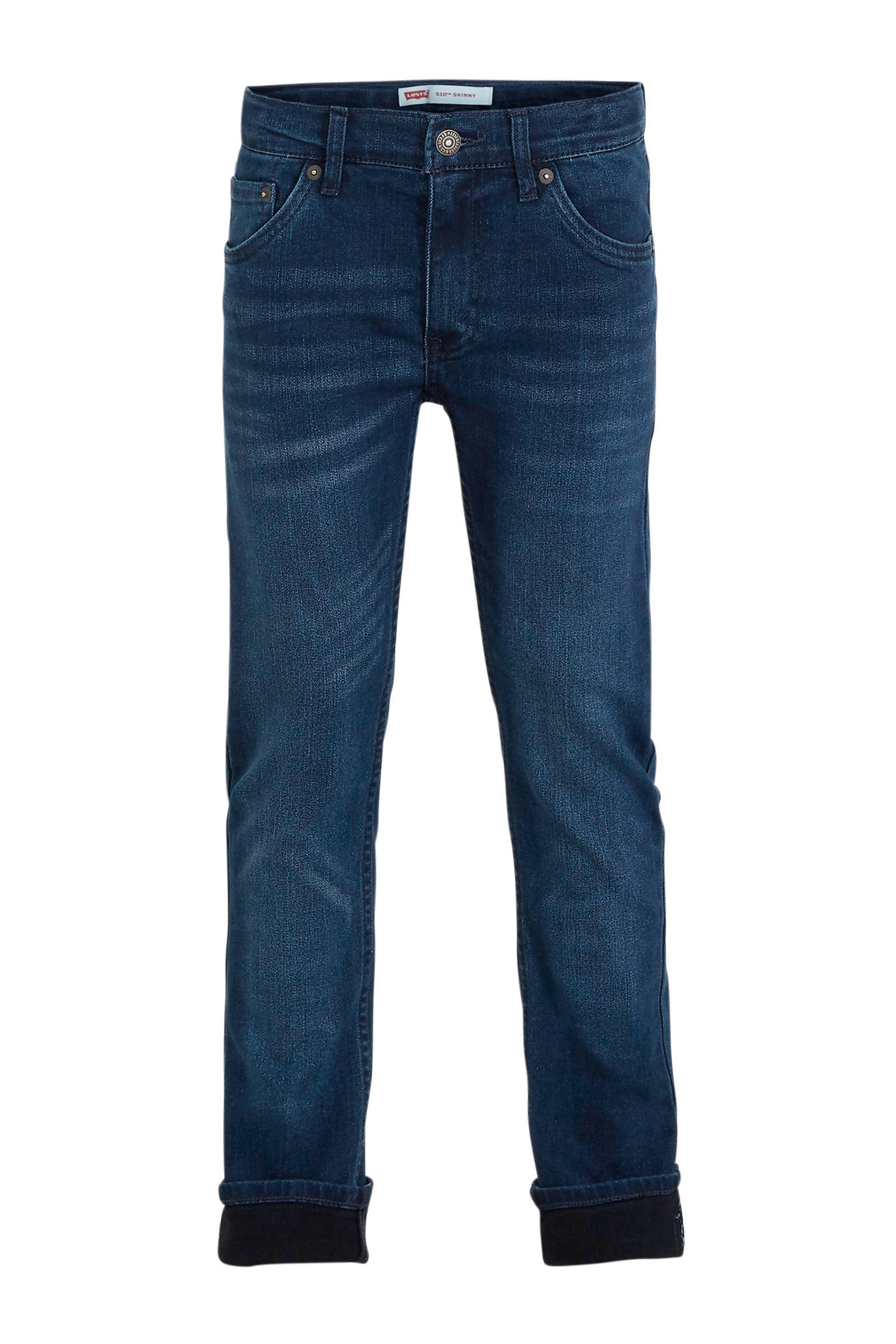 Skinny fit jeans 510 effen blauw Levi's Kids | La Redoute