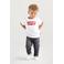 Levi's Kids T-shirt batwing met logo wit/rood