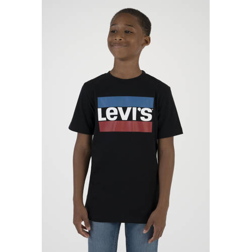 Levi's Kids T-shirt met logo zwart/rood/blauw afbeelding