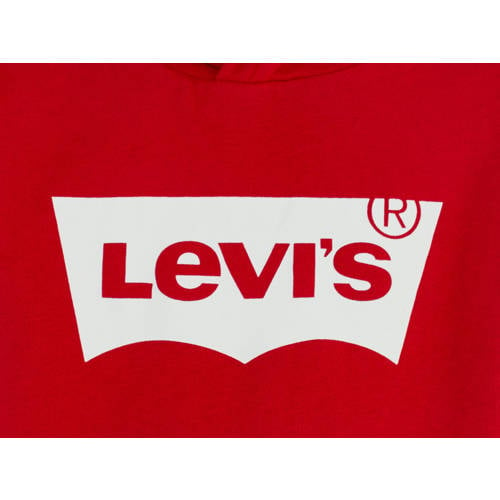 Levi's Kids hoodie met logo rood/wit