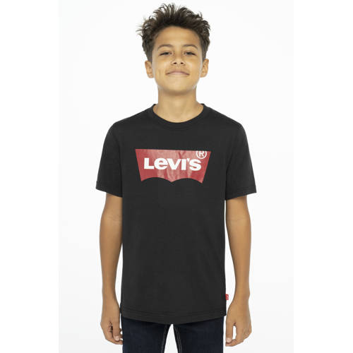 Levi's Kids T-shirt Batwing met logo zwart afbeelding