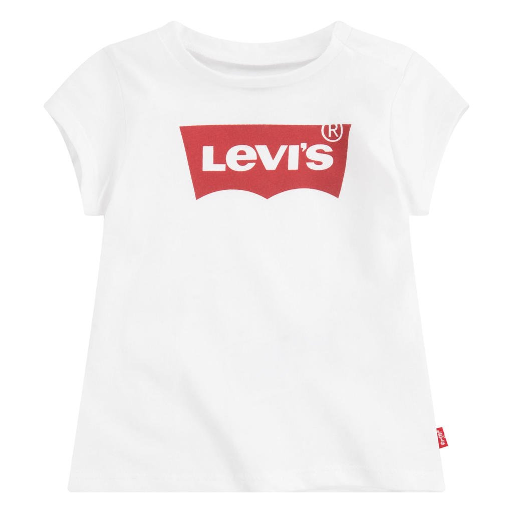 Levi's Kids T-shirt Batwing met logo wit