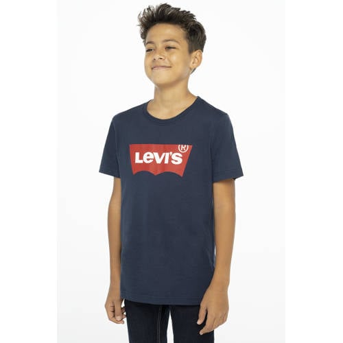 Levi's Kids T-shirt Batwing met logo donkerblauw afbeelding