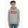Levi's Kids hoodie Batwing met logo grijs melange