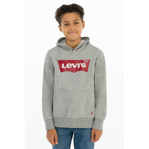 Levi's Kids hoodie Batwing met logo grijs melange afbeelding