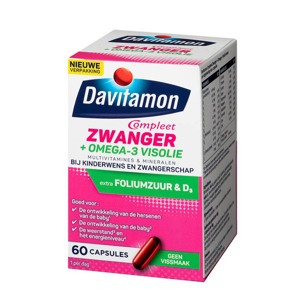 Davitamon Compleet Zwanger Multivitamine Omega 3 Visolie bij