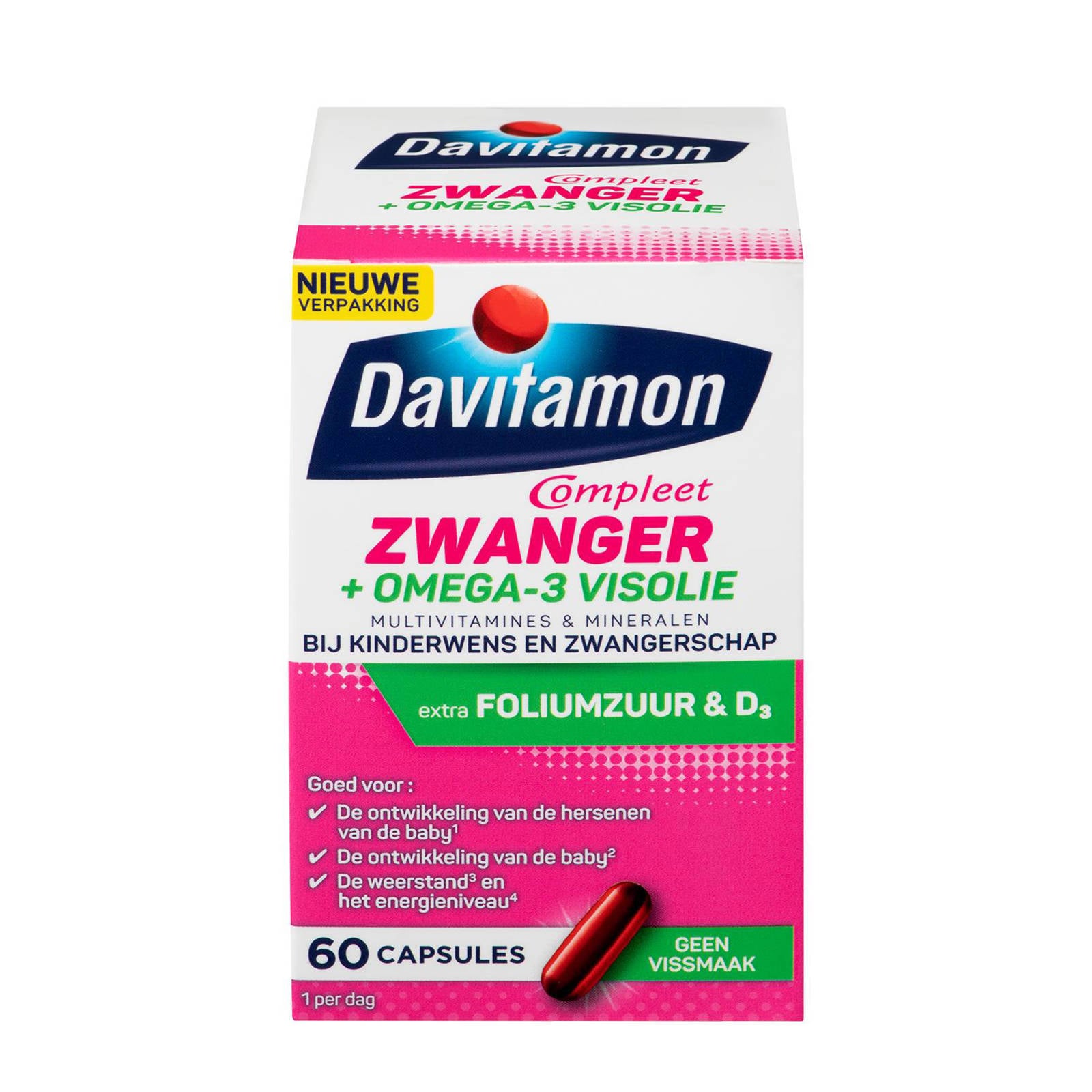 Davitamon Mama Compleet Multivitamine Omega 3 Visolie bij zwangerschap en  kinderwens - 60 stuks | wehkamp
