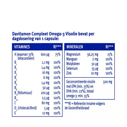 Davitamon Compleet + Omega 3 Visolie