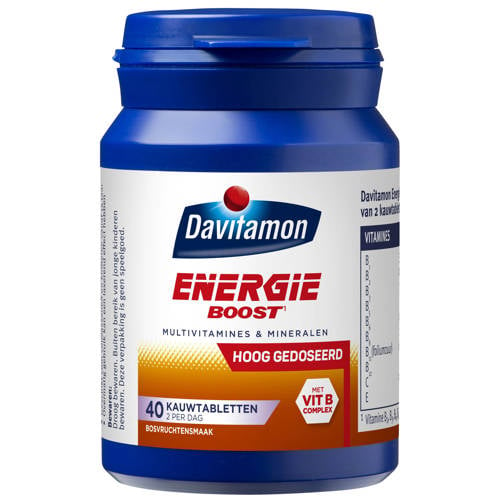 Davitamon Energie Boost¹ Forte hoog gedoseerd Bosvruchten kauwvitamines