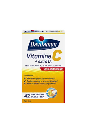 Vitamine C + Extra D3 time release tabletten - hoog gedoseerd - 42 stuks