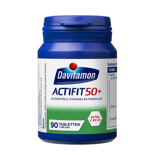 Davitamon Actifit 50+ met Ginseng - Multivitamine voor 50 plussers  - 90 Tabletten - Voedingssupplement