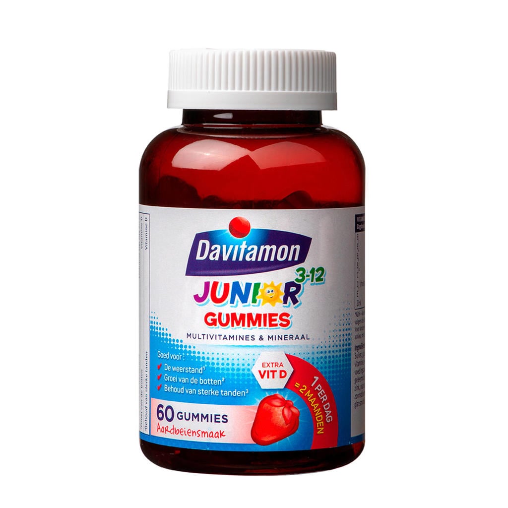 Davitamon Junior 3+ gummies aardbei - 60 stuks