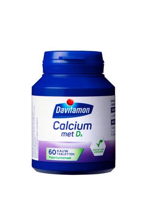 Calcium met Vitamine D3 kauwtabletten pepermunt - 60 stuks