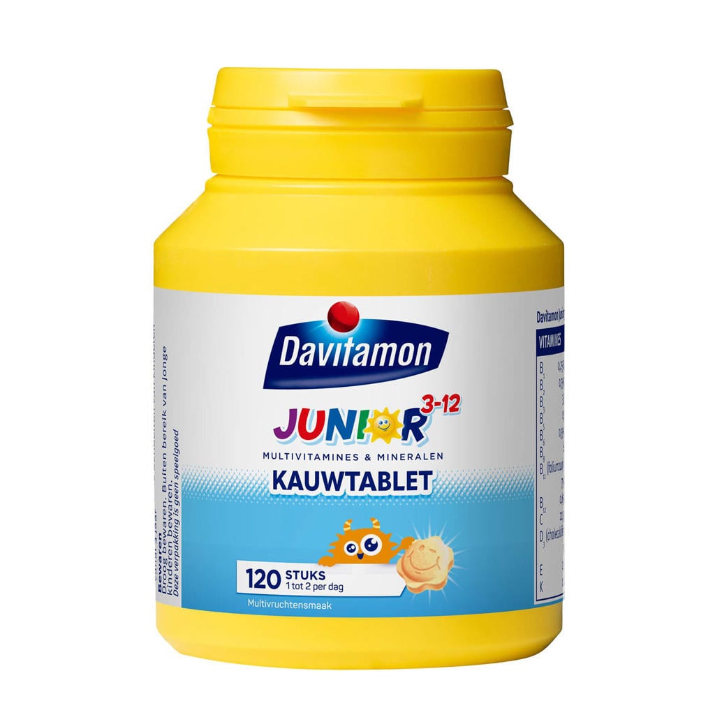 Davitamon Junior 3+ kauwtabletten multifruit - 120 stuks