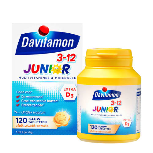 Wehkamp Davitamon Junior 3+ Kauwvitamines multifruit aanbieding