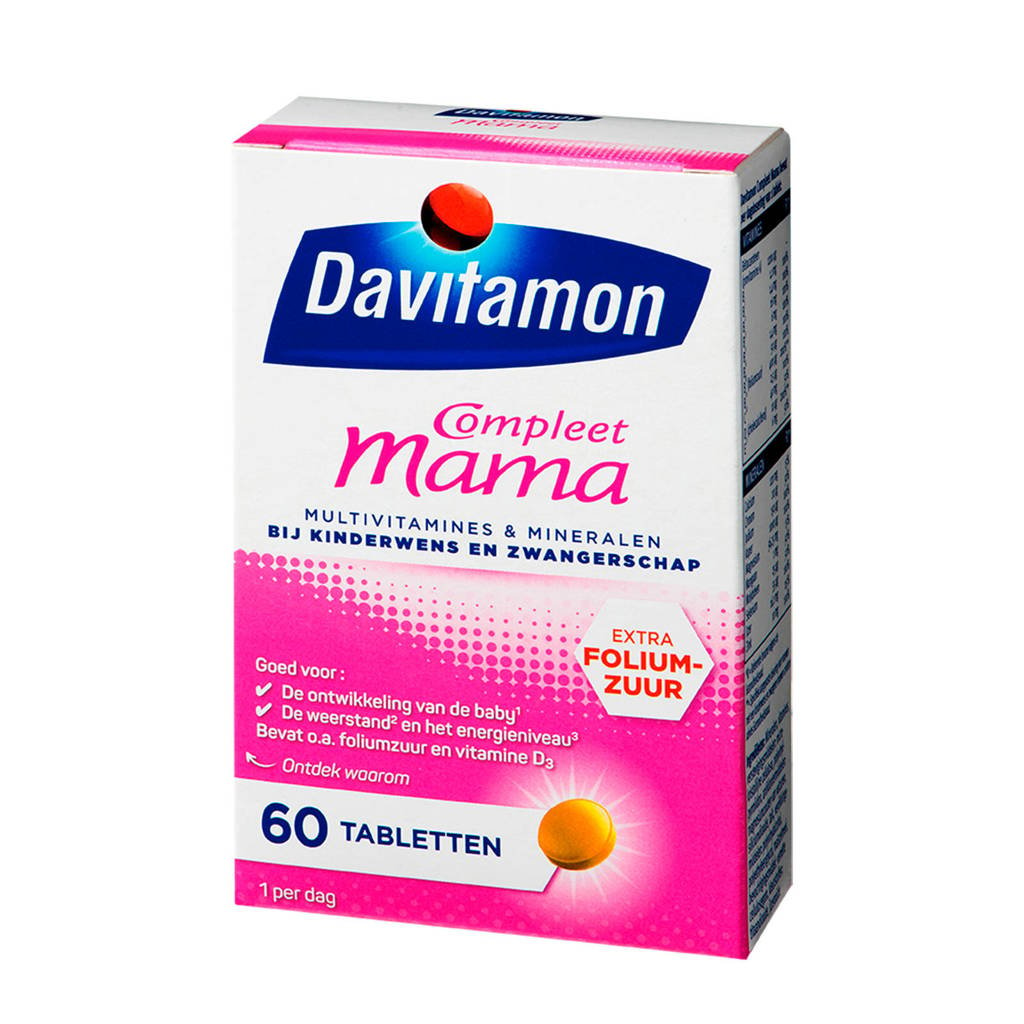 diamant Spelling oortelefoon Davitamon Mama Compleet Multivitamine bij zwangerschap en kinderwens - 60  stuks | wehkamp
