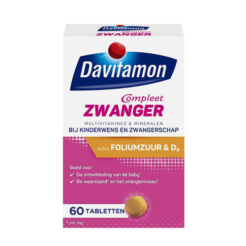 Wehkamp Davitamon Compleet Zwanger tabletten - bij kinderwens & zwangerschap - 60 stuks aanbieding