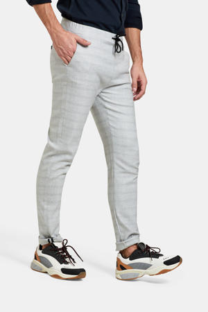 slim fit pantalon lichtgrijs