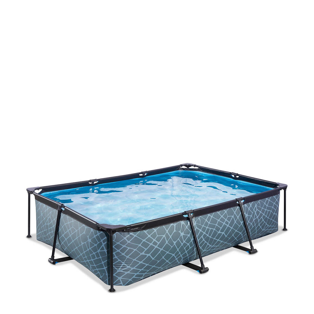 EXIT  Frame Pool 300x200x65cm (12v Cartridge filter) - Grijs