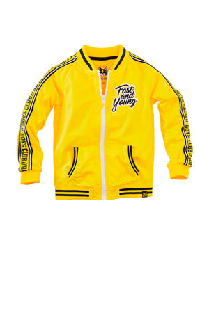 vest Stephan met contrastbies geel/zwart/wit