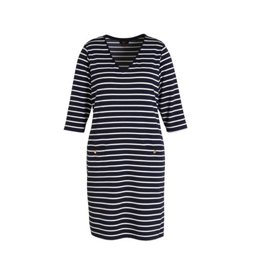 October gestreepte jersey jurk donkerblauw wit October gestreepte jersey jurk donkerblauw wit