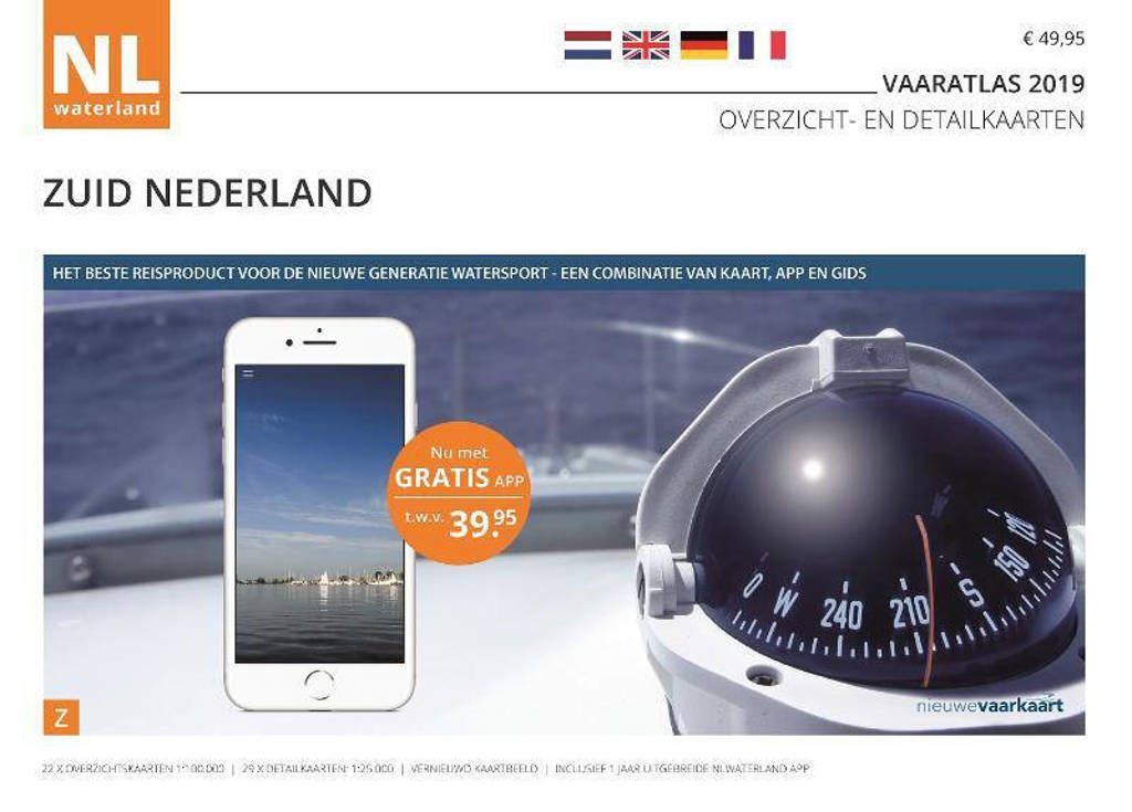 NL Waterland: NLWaterland app incl. wateratlas Nederland Zuid 2019
