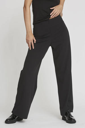high waist wide leg broek GLUT-PA.A zwart