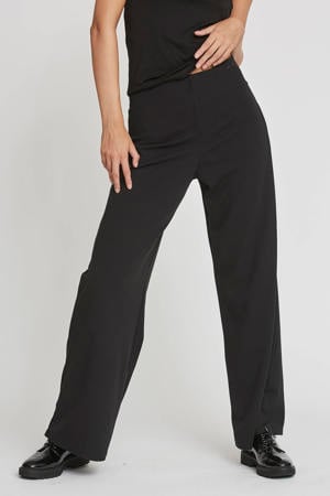high waist wide leg broek GLUT-PA.A zwart