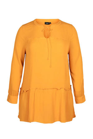 tuniek met volant oker