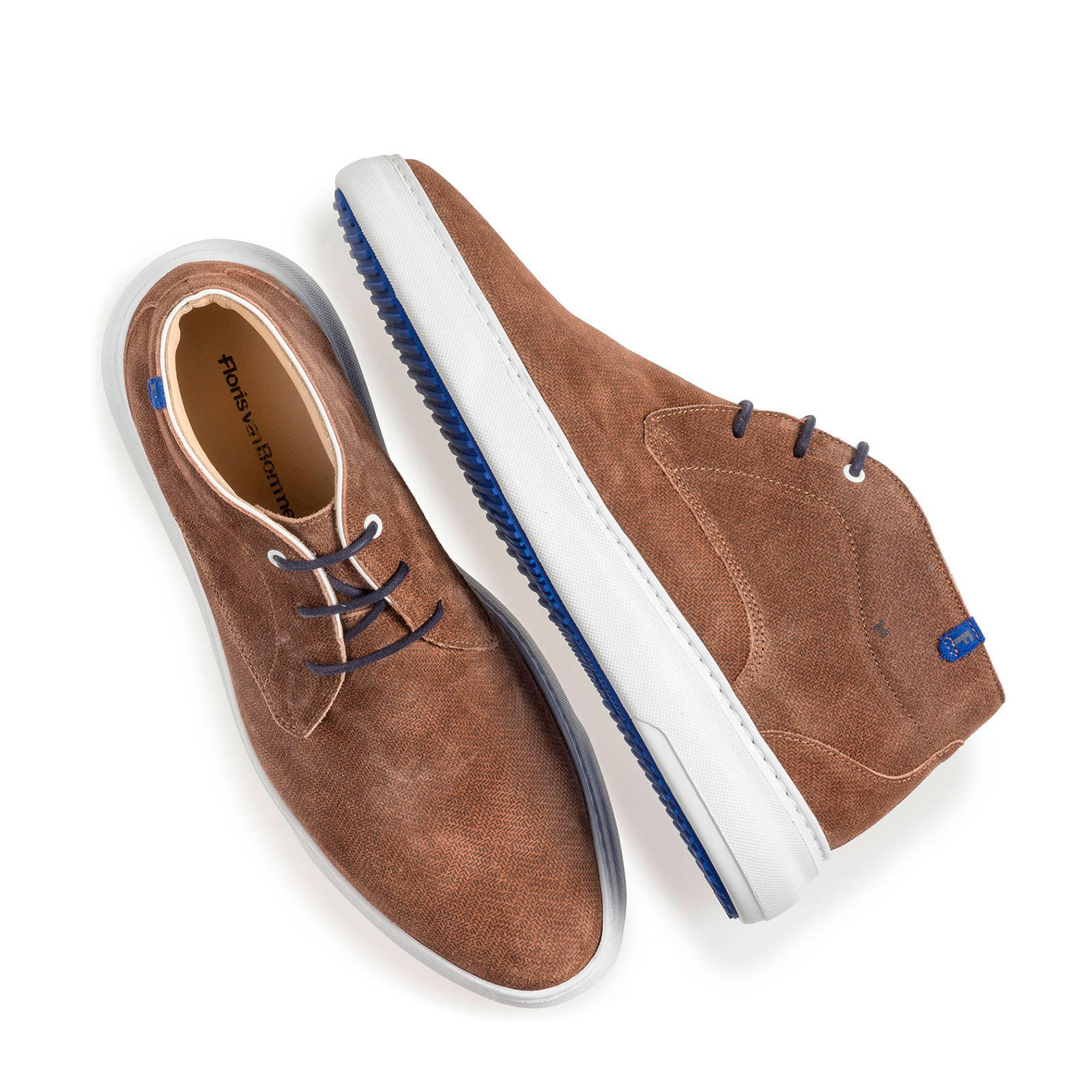 Floris Van Bommel Heren Veterschoenen Cognac Dressed brogue leer snake | Van  den Assem