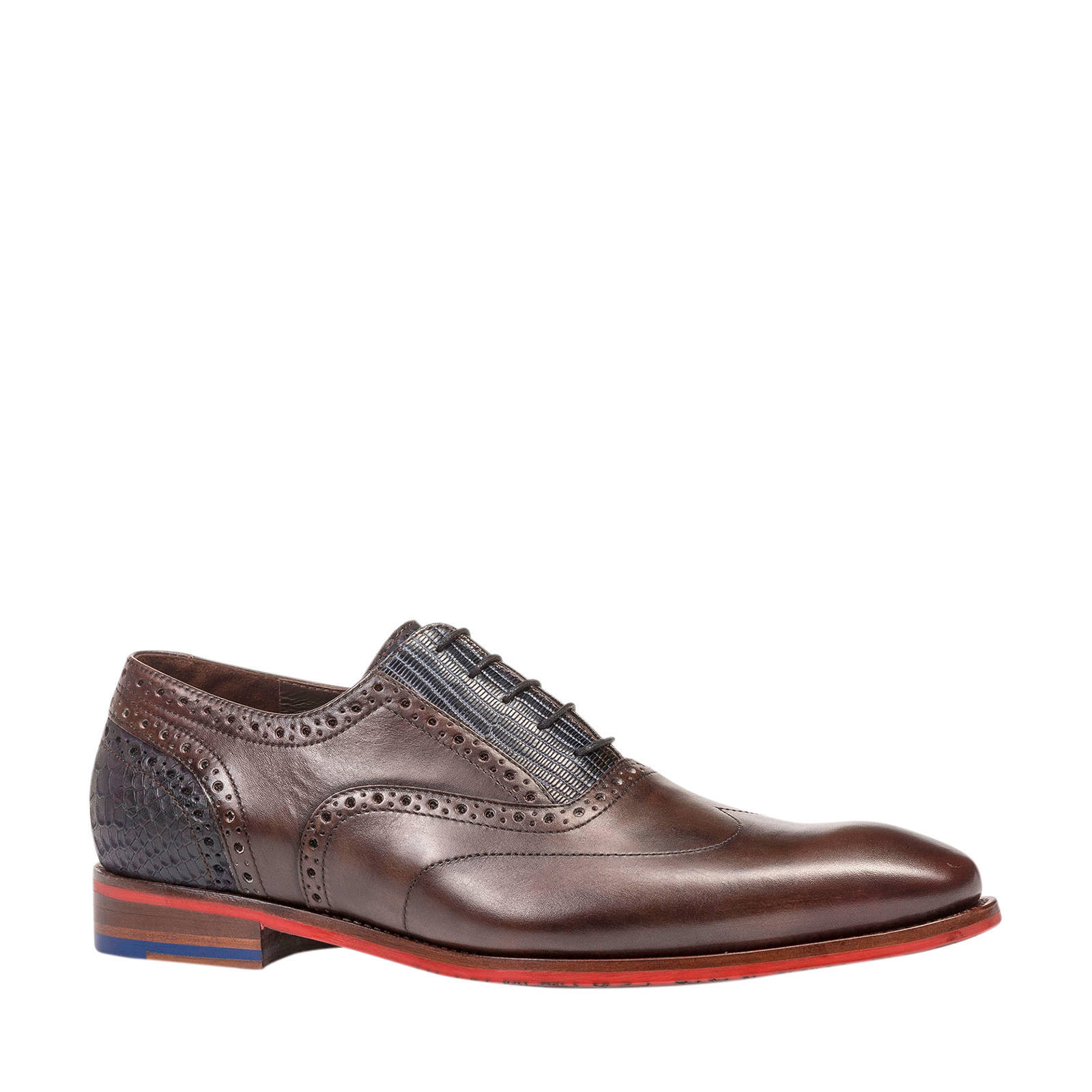 Floris van Bommel 14310 - 06-M Bruin Croco - Online kopen
