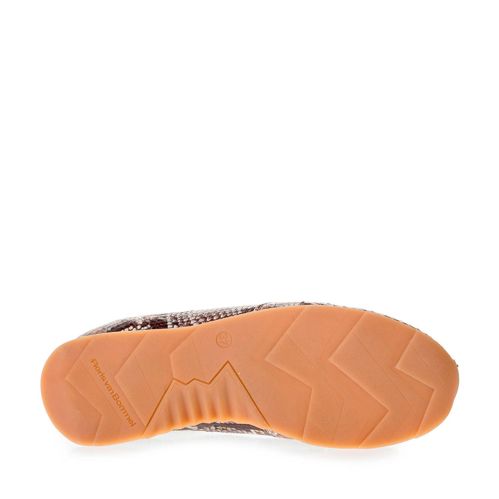 Floris van Bommel Figgi leren sneakers slangenprint bruin Floris van Bommel Figgi leren sneakers slangenprint bruin