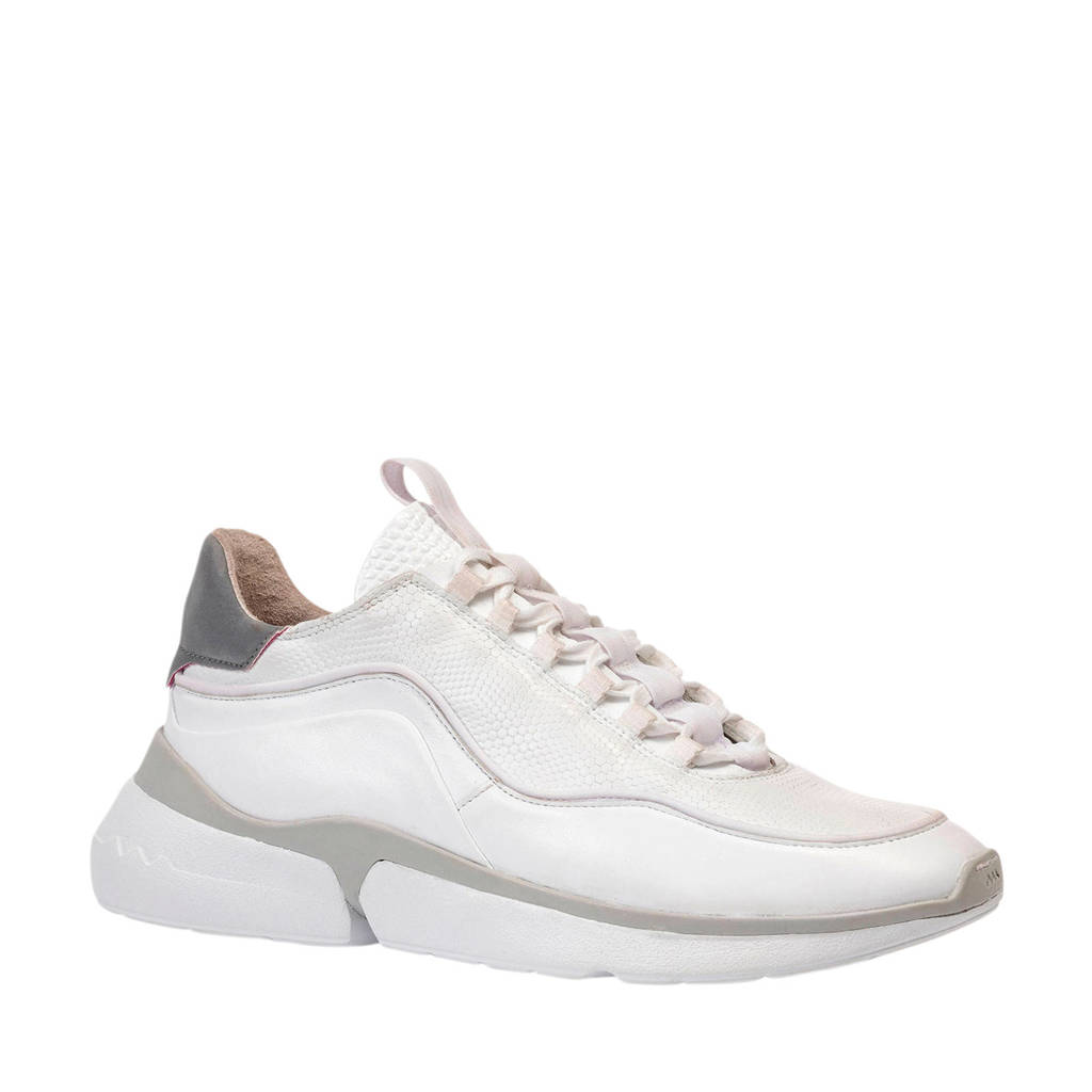 Floris van Bommel leren chunky sneakers wit, Wit/Grijs-Roze