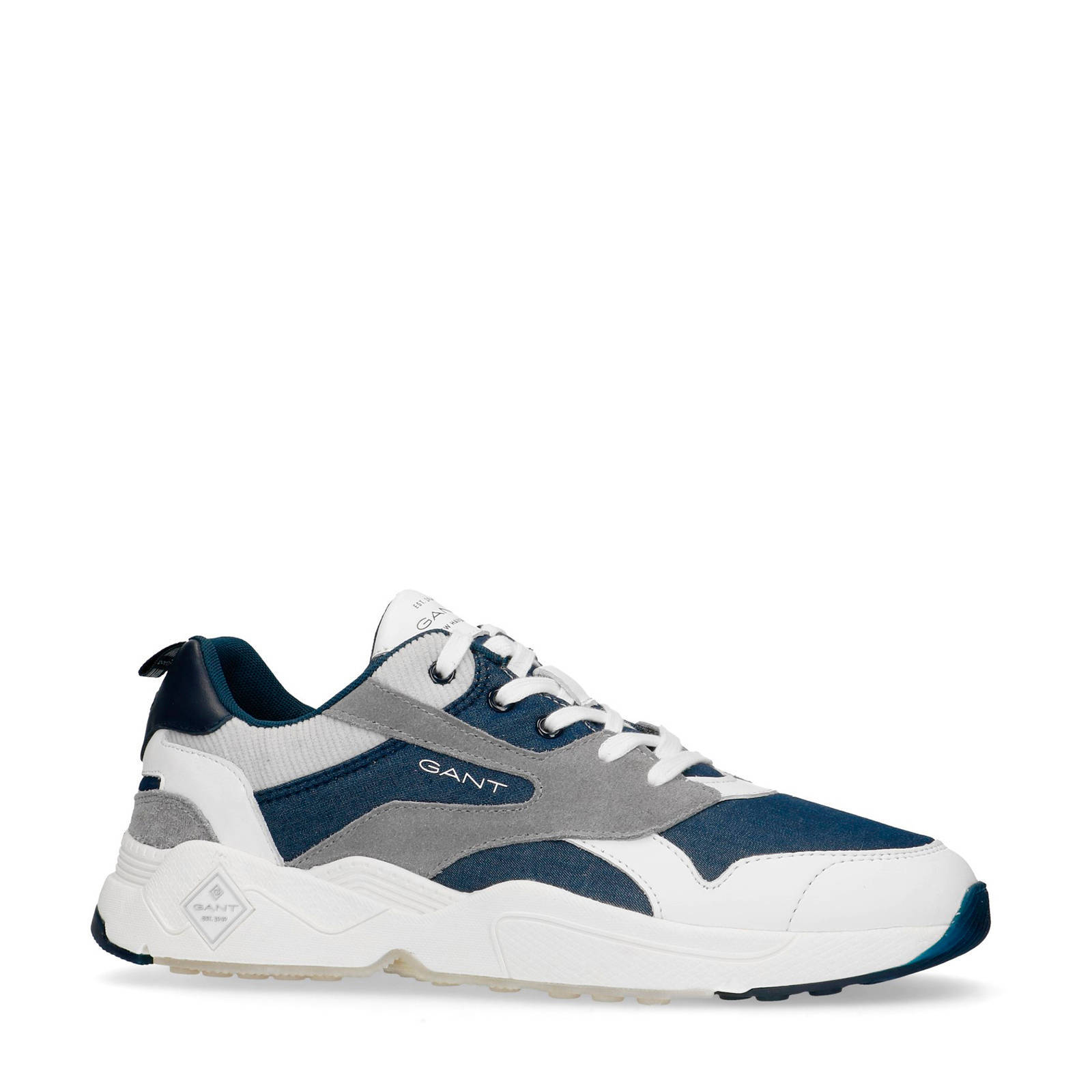 GANT Nicewill suède sneakers blauw/grijs | wehkamp