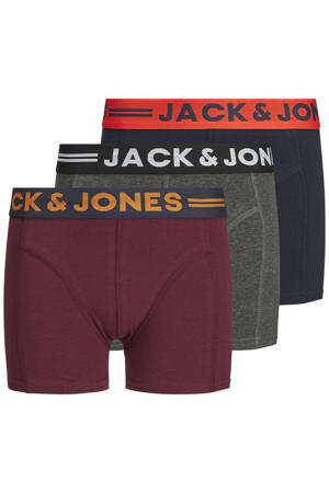 boxershort JACLICHFIELD - antraciet/rood/zwart (set van 3)