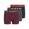 JACK & JONES JUNIOR boxershort JACLICHFIELD - antraciet/rood/zwart (set van 3)