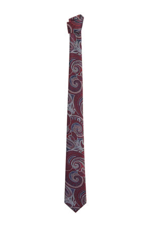 stropdas met paisley print donkerrood
