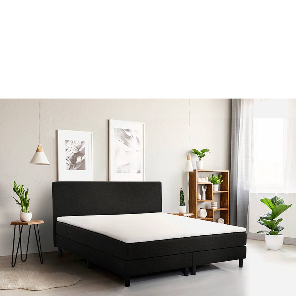 Beter Bed complete boxspring Cisano 180x210 (180x210 cm), Zwart