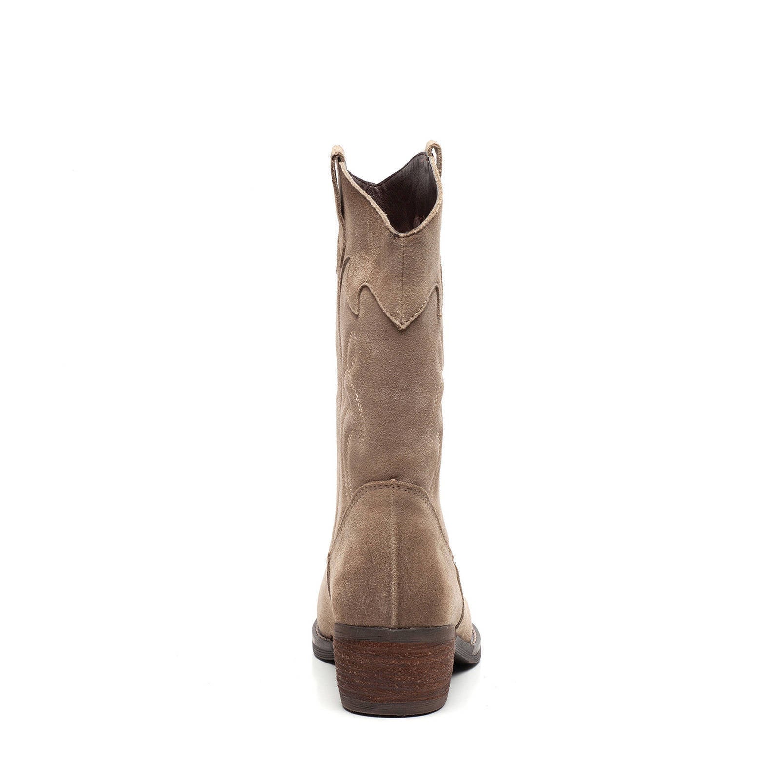 Scapino TwoDay suède cowboylaarzen beige | wehkamp