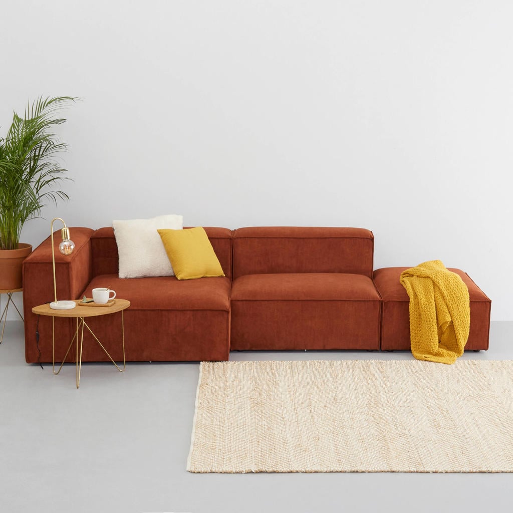 NOUS Living hoekbank Igor hoek links - terracotta