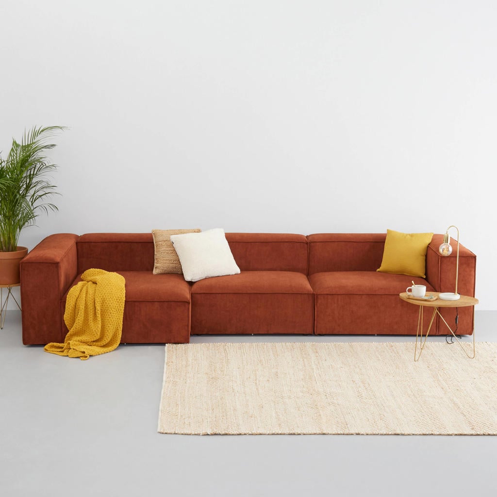 NOUS Living hoekbank Igor hoek links - terracotta