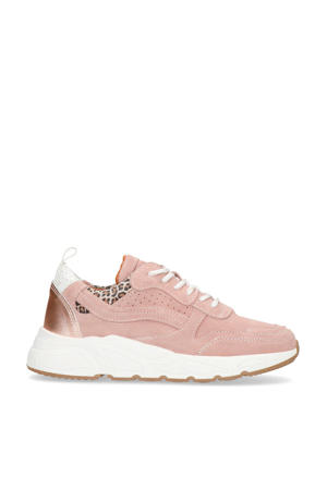 suède dad sneakers roze