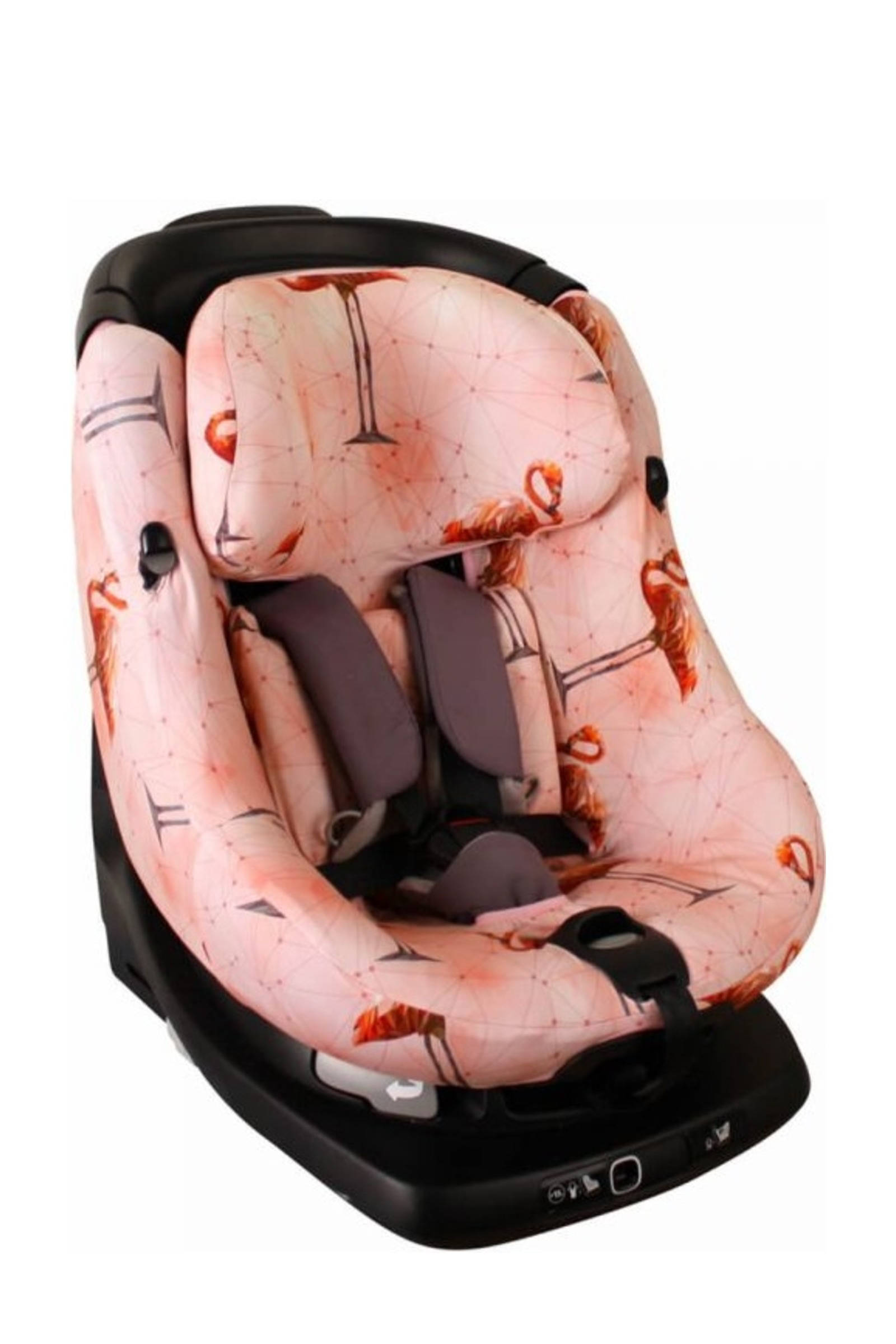 Ukje autostoelhoes Maxi Cosi AxissFix groep 1 flamingo's roze | wehkamp